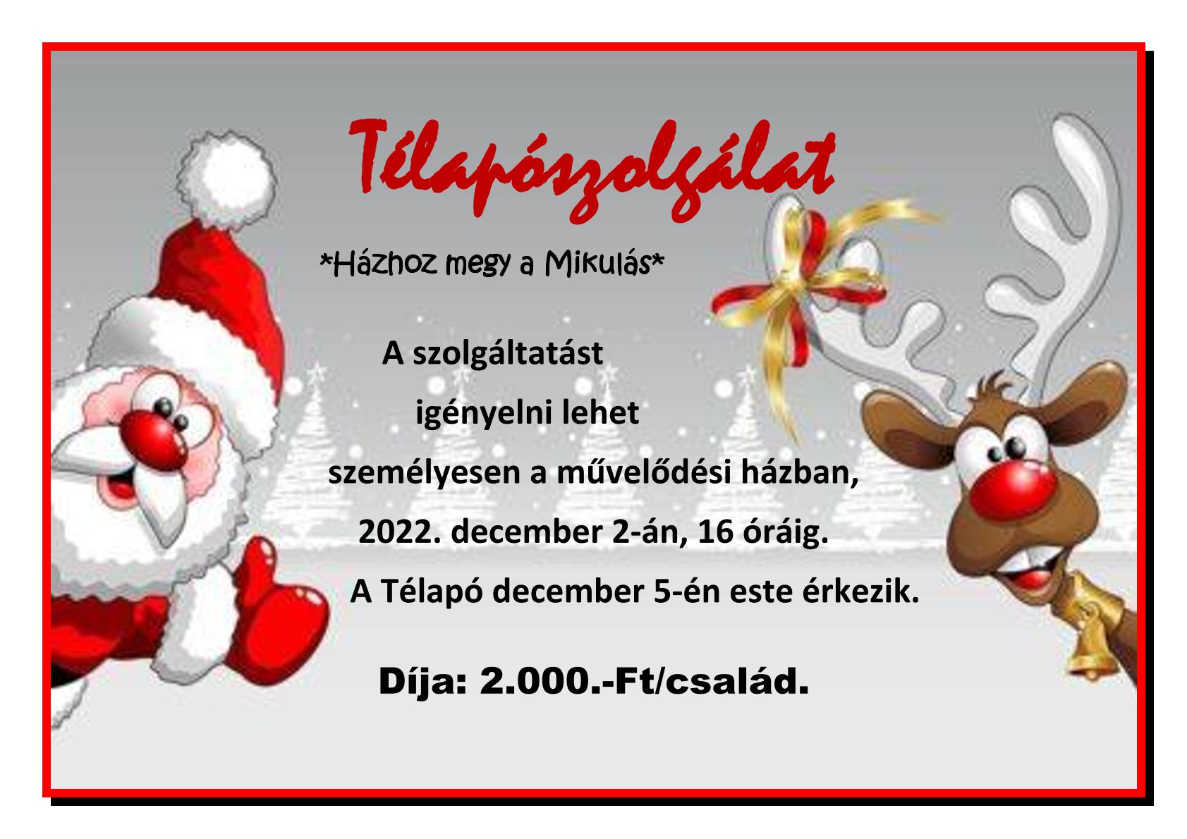 Telaposzolgalat 2022 December